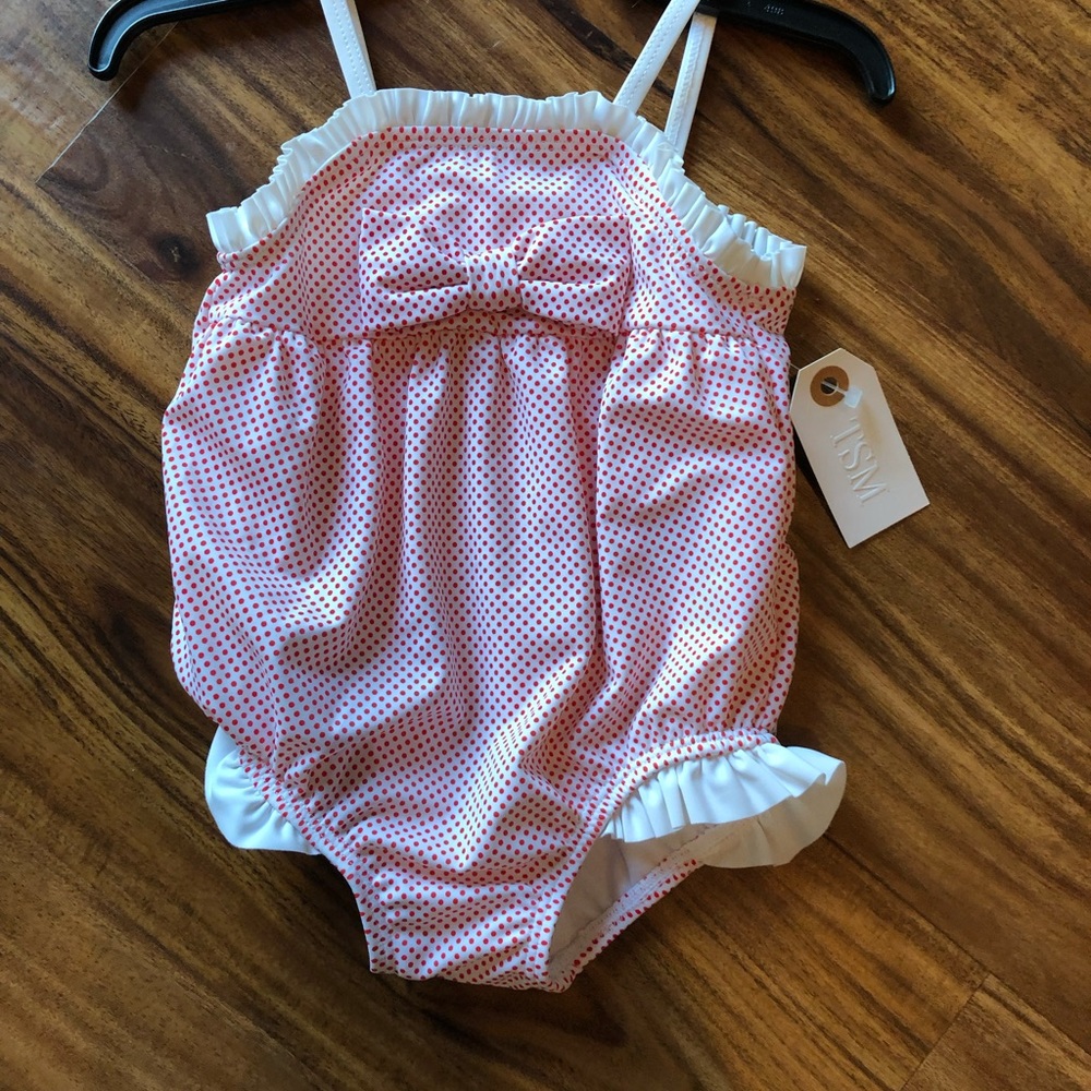 BNWT Janie and Jack White and red 1 piece